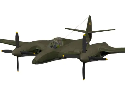 McDonnell XP-67 Bat 3D model