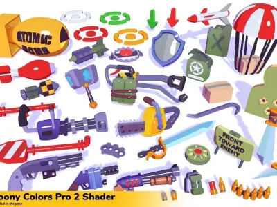 Hypercasual Action Props Pack Volume 2 Low-poly 3D model