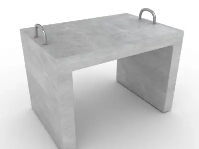 Industrial Concrete Block 3D model purchase