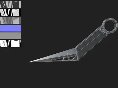 Modern karambit Low-poly 3D model