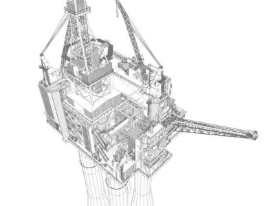 Oil Rig 3D model