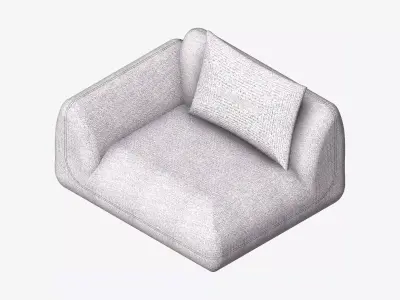 Chair - Sofa - Contemporary - Jack - Armrest Left Low-poly 3D model