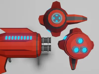 Low Poly Mining Laser Free low-poly 3D model
