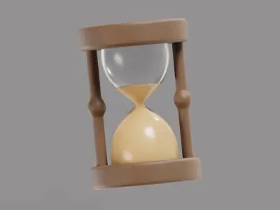 Hour Glass Low-poly 3D model