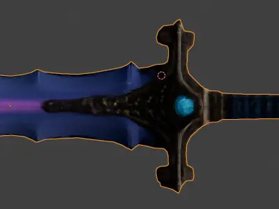 Opal Blade Sword  Low-poly 3D model