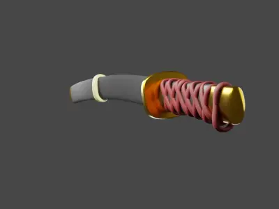 Japanese Katana case Low-poly 3D model
