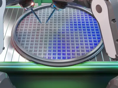 Industrial Robot Semiconductor manufacturing animation 3D model