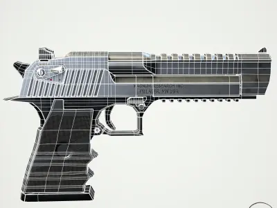 Desert Eagle Low-poly 3D model get
