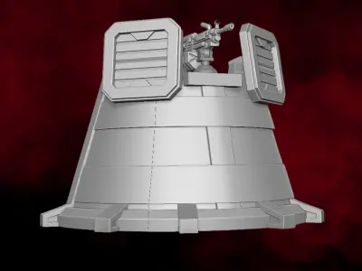 Defence Turret 3D printable files for Action Figures 3D print model