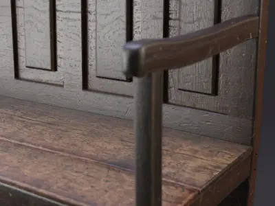 Antique Settle  3D model