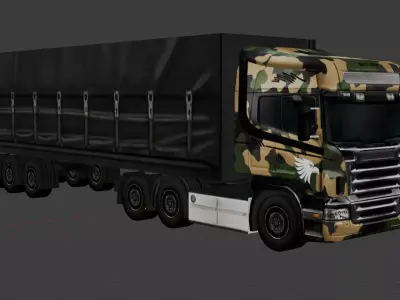Low Poly European Cargo Truck 8x4 Low-poly 3D model by Elevate3DCreations from CGTrader