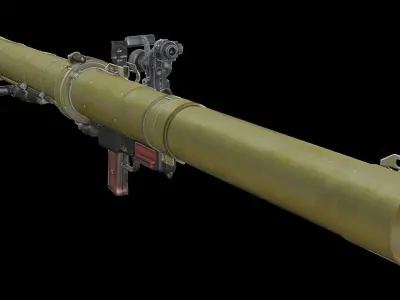 RPG 29 Rocket Launcher 3d model Low-poly 3D model