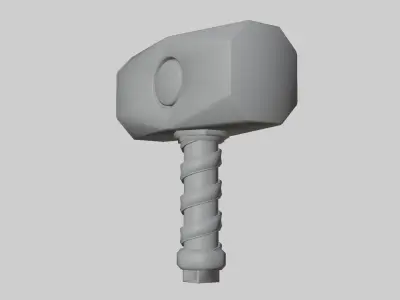 Game-Ready Hammer Model Low-poly 3D model