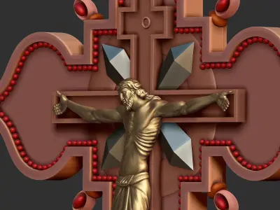 JESUS IN THE CROSS 3D print model