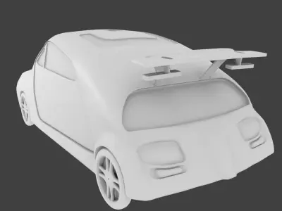 Concept Race Car Free low-poly 3D model
