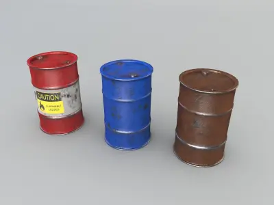 BARRELS    Game Ready   PBR Textures   VR   Low-Poly  3D model  Low-poly 3D model