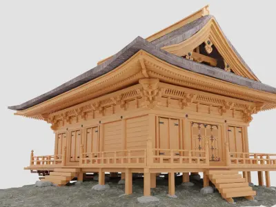 Noirindo temple in Kyoto Japan 3D model