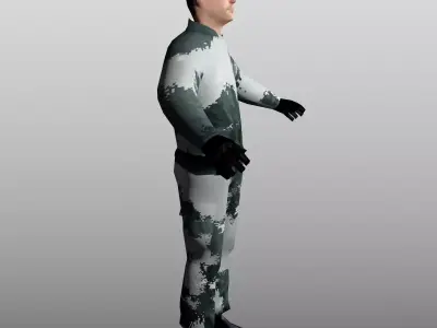 Riot Police Low Poly Low-poly 3D model