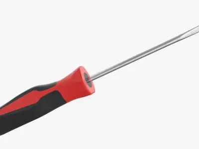 Flat Tip 1 8 Instinct MiniTip Soft Grip Red Screwdriver SGD304BR Low-poly 3D model