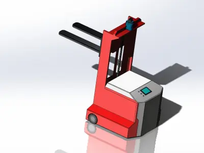 The AGV forklift 3D model