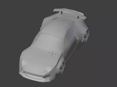 Low-poly Sports car 03 Game Ready vehicle OBJ FBX Low-poly 3D model