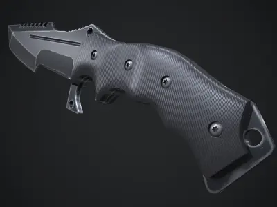 Huntsman Knife Free low-poly 3D model