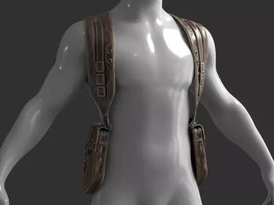 Holster Bag Low-poly 3D model