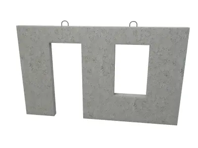 Concrete Wall Facade 3D model buy