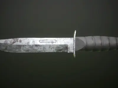 Knife Lowpoly 3D model with PBR Low-poly 3D model