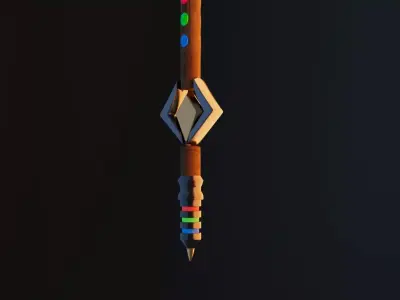 Blade of the Red Exile Low-poly 3D model