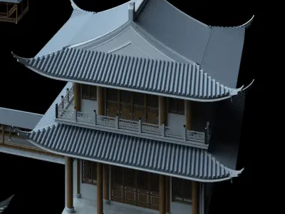 Ancient Japanese architecture02  3D model
