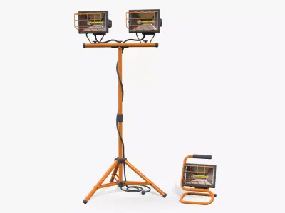 Spotlight Halogen Lamp Low-poly 3D model