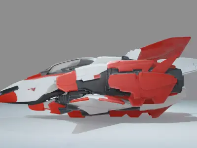 Aetherion Reaver Class Interceptor Low-poly 3D model