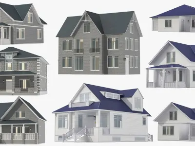 Houses Collection 02 3D model