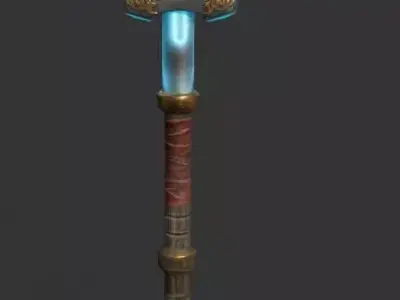 Mighty Crystal Energy Hammer 3D model