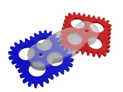 Cube Gears Free 3D model
