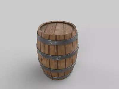 Oil barrel Low-poly 3D model 24