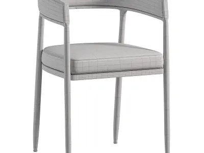 Modern Velvet Upholstered  By Homary  3D model