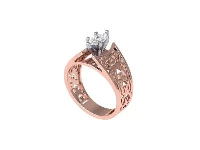 Wedding Ring 3D print model 120
