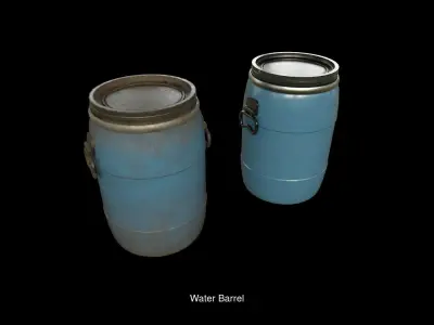 Barrels two rusty 3D Model Pack