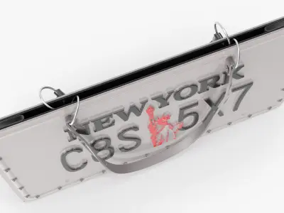  Vintage Clatch Bag from New York License Plate 