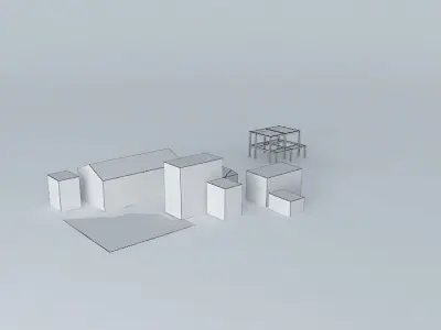 Architectural detail building with structure Free 3D model