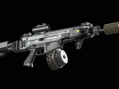 Manta Suppressor Cover Low-poly 3D model