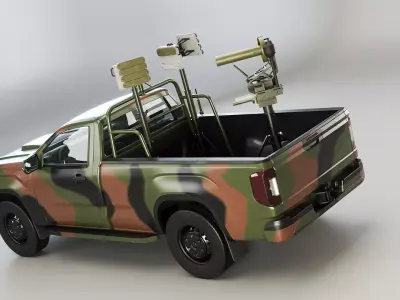 Anti Drone Pickup Truck 3D model