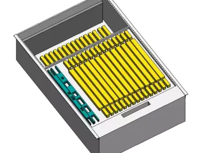 DSLAM drawer with pencils in it 3D model