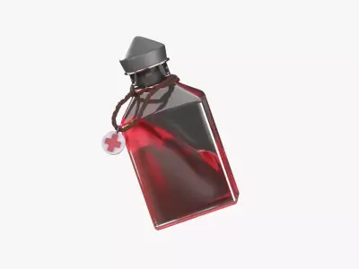 Health Spell Potion 3D Illustration 3D model