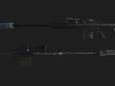Sniper Assasin Low-poly 3D model