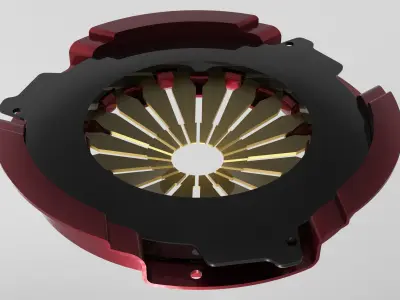 Clutch Assembly Low-poly 3D model