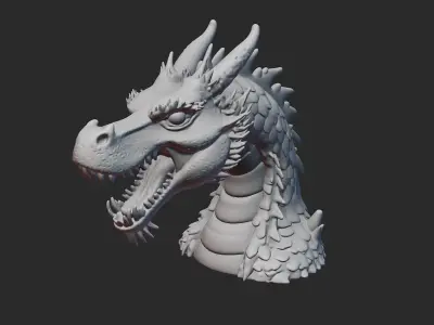 a dragon head 3D print model