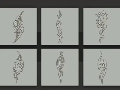 Stylized Dragon Alphas Texture